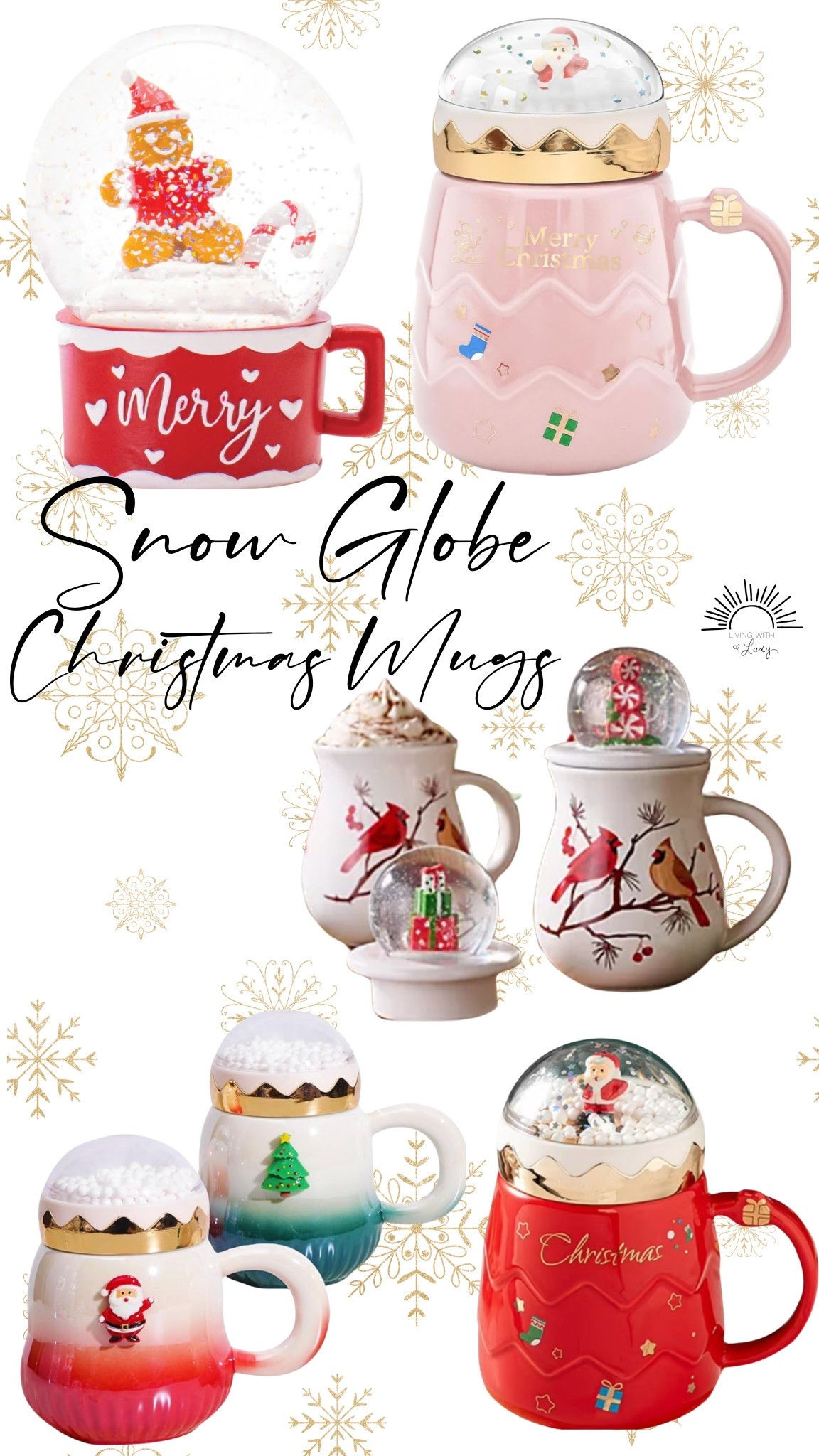 Christmas Snow Globe Mugs