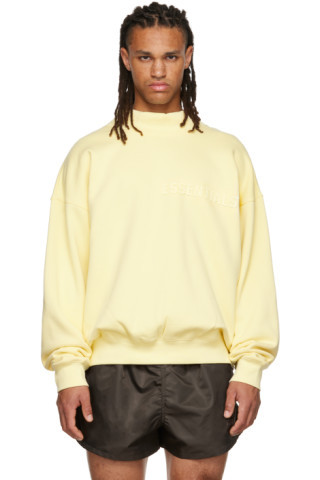 Yellow Mock Neck Sweatshirt | SSENSE