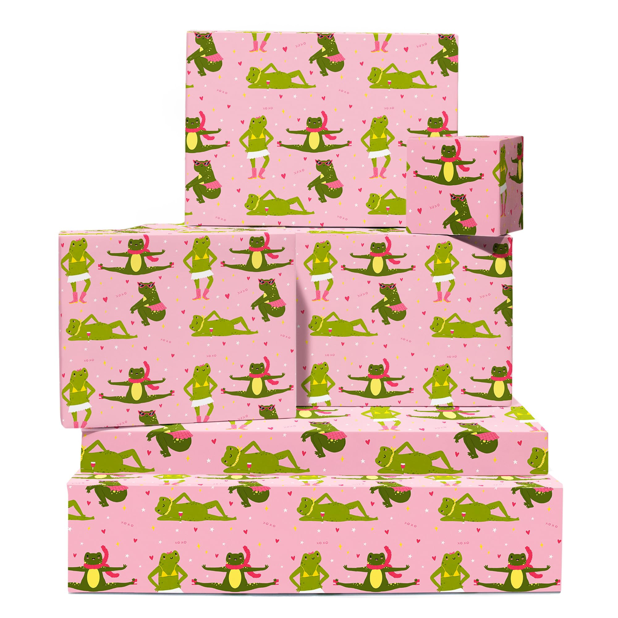 CENTRAL 23 Frog Wrapping Paper - Pink Birthday Wrapping Paper - 6 Sheets Of Gift Wrap For Her - S... | Amazon (US)