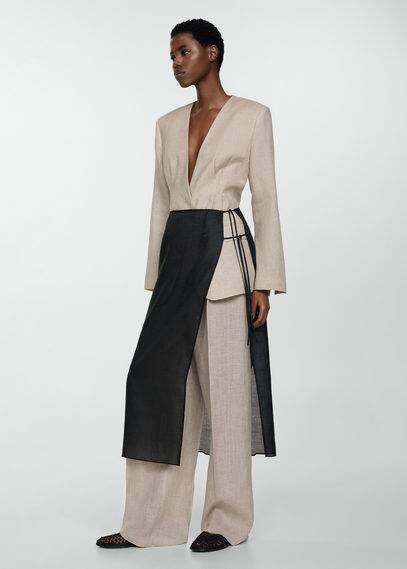 100% linen suit blazer -  Women | Mango USA | MANGO (US)