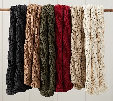 Colossal Handknit Throws | Pottery Barn (US)