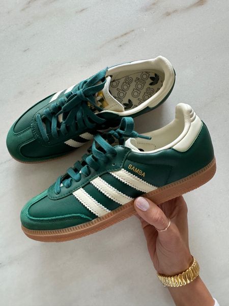 New arrival! Obsessed w this colorway, green and cream, comes with cream laces. Adidas samba - I’m an 8.5 US and get the size 7 

#LTKShoeCrush #LTKTravel