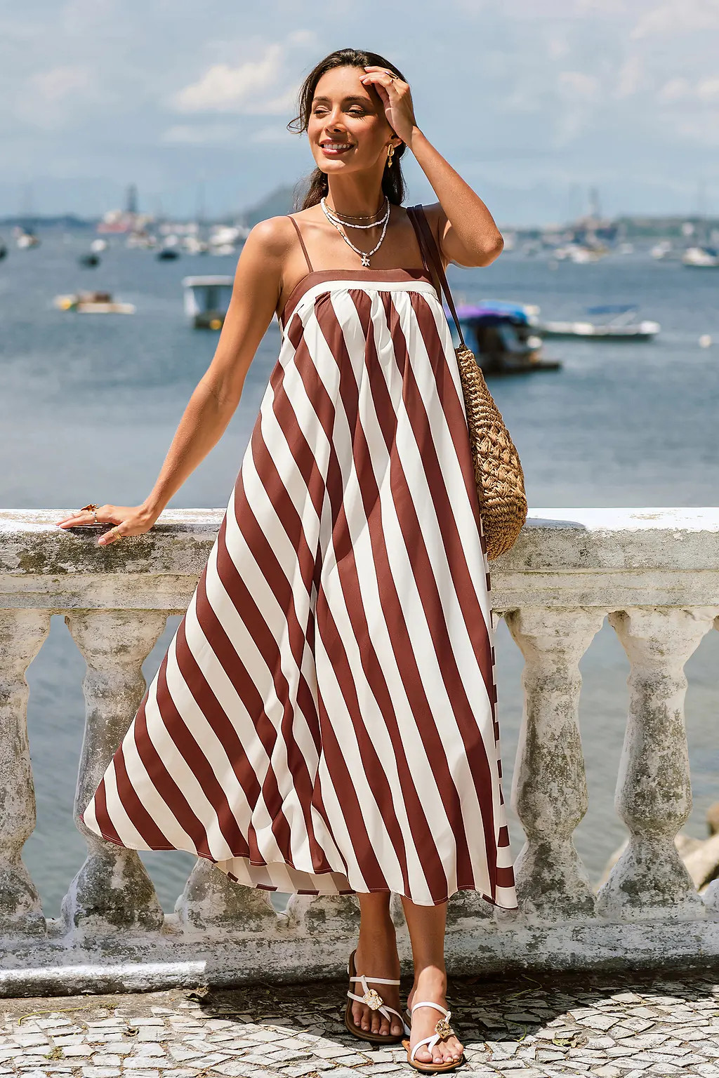 Shell We Striped Maxi Dress | Cupshe US