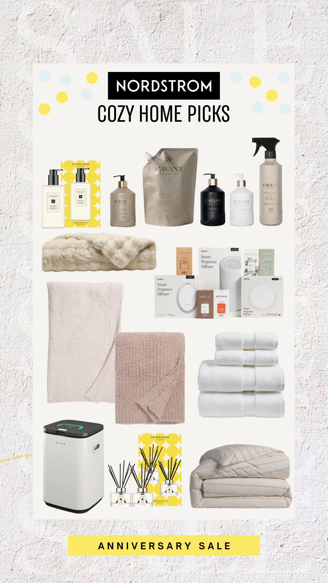 Create a cozy and elevated home with Nordstrom Anniversary Sale favorites designed for everyday comfort and relaxation.

cozy home decor, luxury bedding, soft throw blanket, home essentials, fragrance diffuser, plush bath towels, elevated home style, cozy living essentials, neutral home decor, self care at home, Barefoot dreams sale, Jo malone sale

#LTKHome #LTKSaleAlert