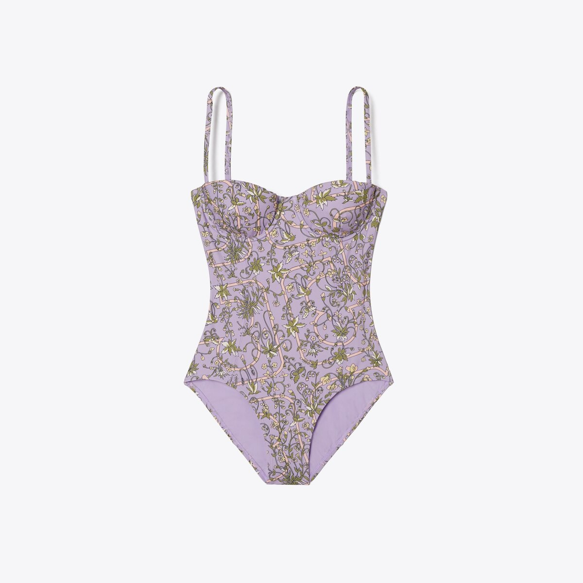 Printed Underwire One-Piece Swimsuit: Women's Designer One Pieces | Tory Burch | Tory Burch (US)