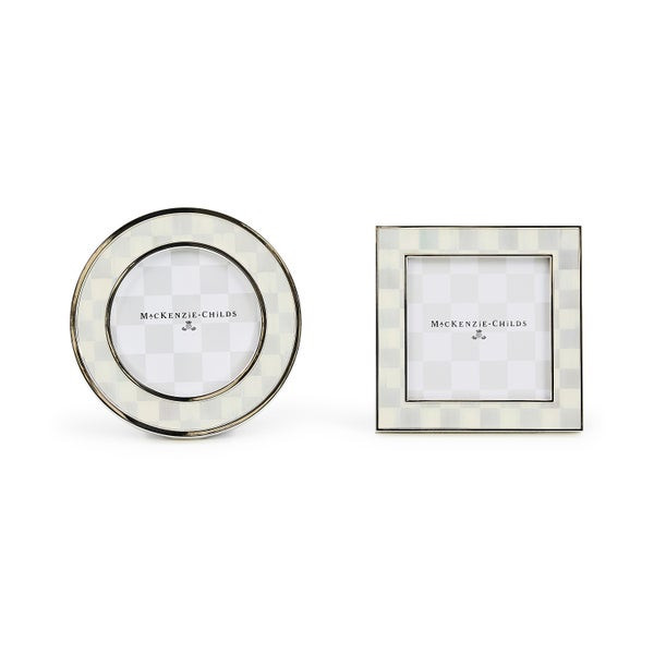 MacKenzie-Childs Sterling Check Silver Plated Frames | MacKenzie-Childs