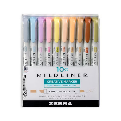 Zebra 10ct Highlighters Midliner Double Ended | Target