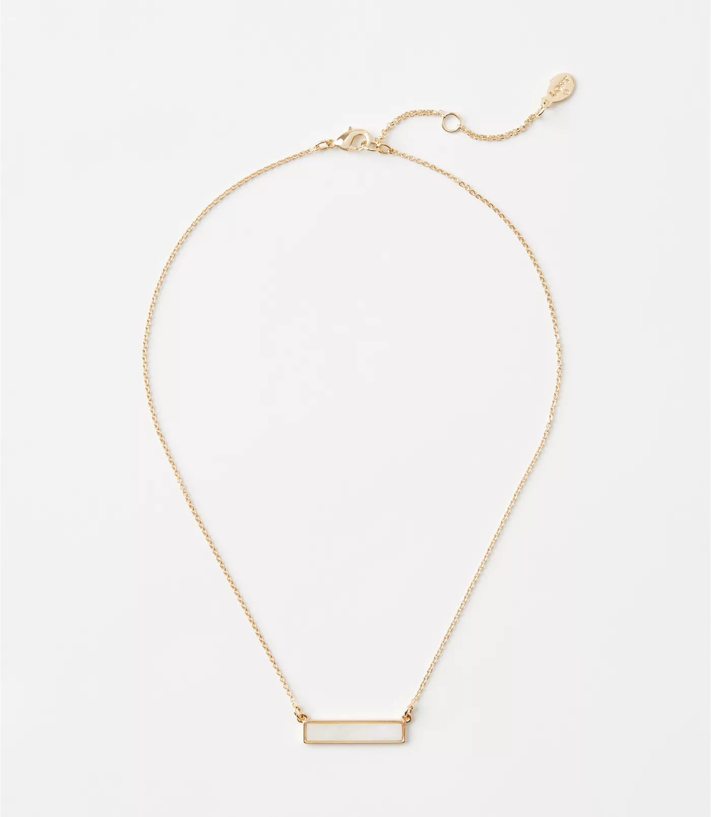 Pearlized Bar Necklace | LOFT