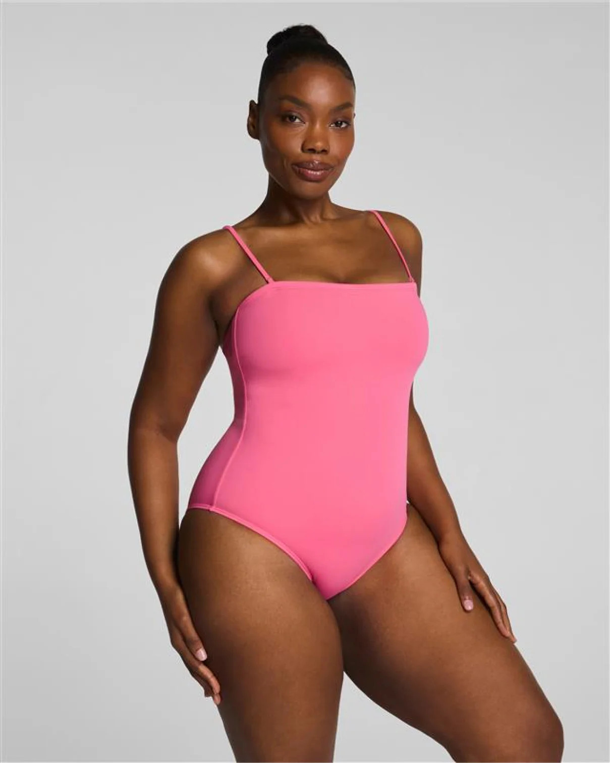 Spanx Women's SPANXshape Swim Bandeau One Piece in Hibiscus | Spanx