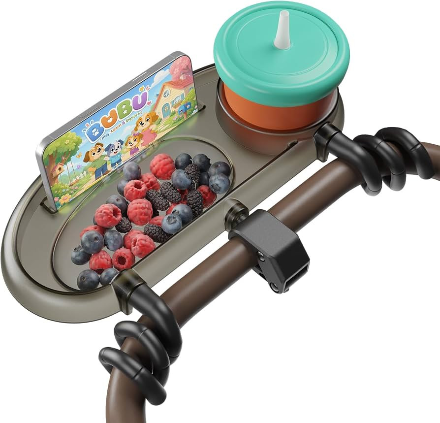 Mamazing Universal Stroller Snack Tray with Cup Holder & Phone Holder, 3-in-1 Stroller Accessory ... | Amazon (US)