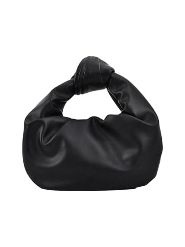 GORGLITTER Women's Cloud Shaped Pleated Handbag Twist PU Leather Cute Clutch Purses Satchel Small Crossbody Bag Purse Black One-Size | Amazon (US)