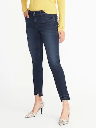 Mid-Rise Raw-Edge Rockstar Jeans for Women | Old Navy US