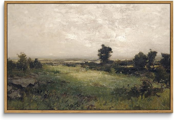 InSimSea Framed Canvas Wall Art Vintage Decor, Landscape Wall Art Room Decor, Large Classical Sce... | Amazon (US)