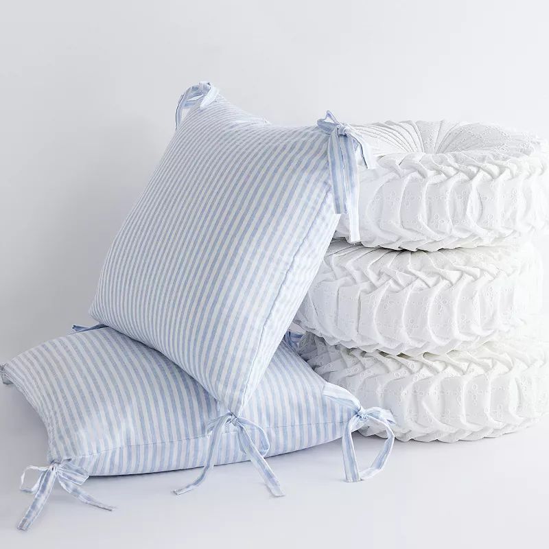DRAPER JAMES RSVP™ Striped Decorative Pillow with Bows | Kohl's
