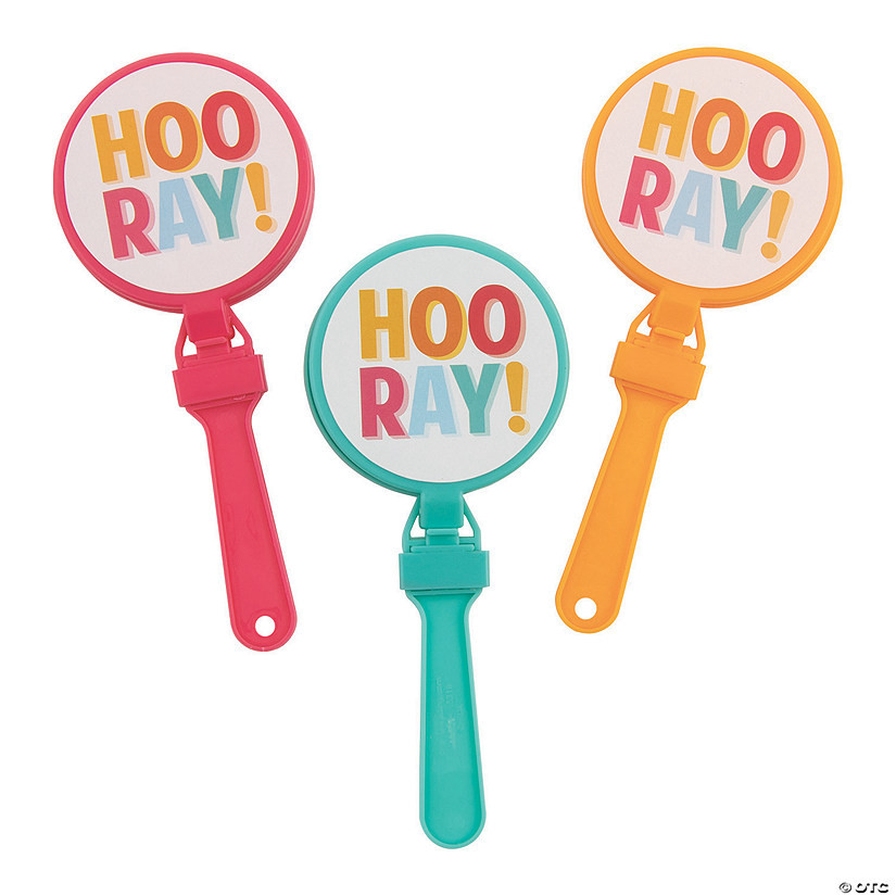 Happy Day Hand Clappers - 12 Pc. | Oriental Trading Company