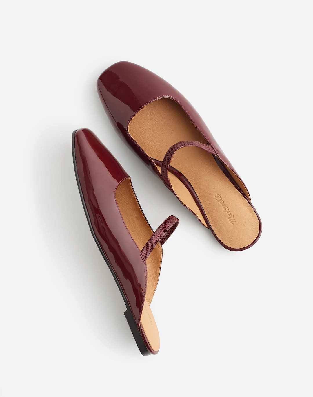 The Greta Ballet Flat Mule in Patent Leather | Madewell