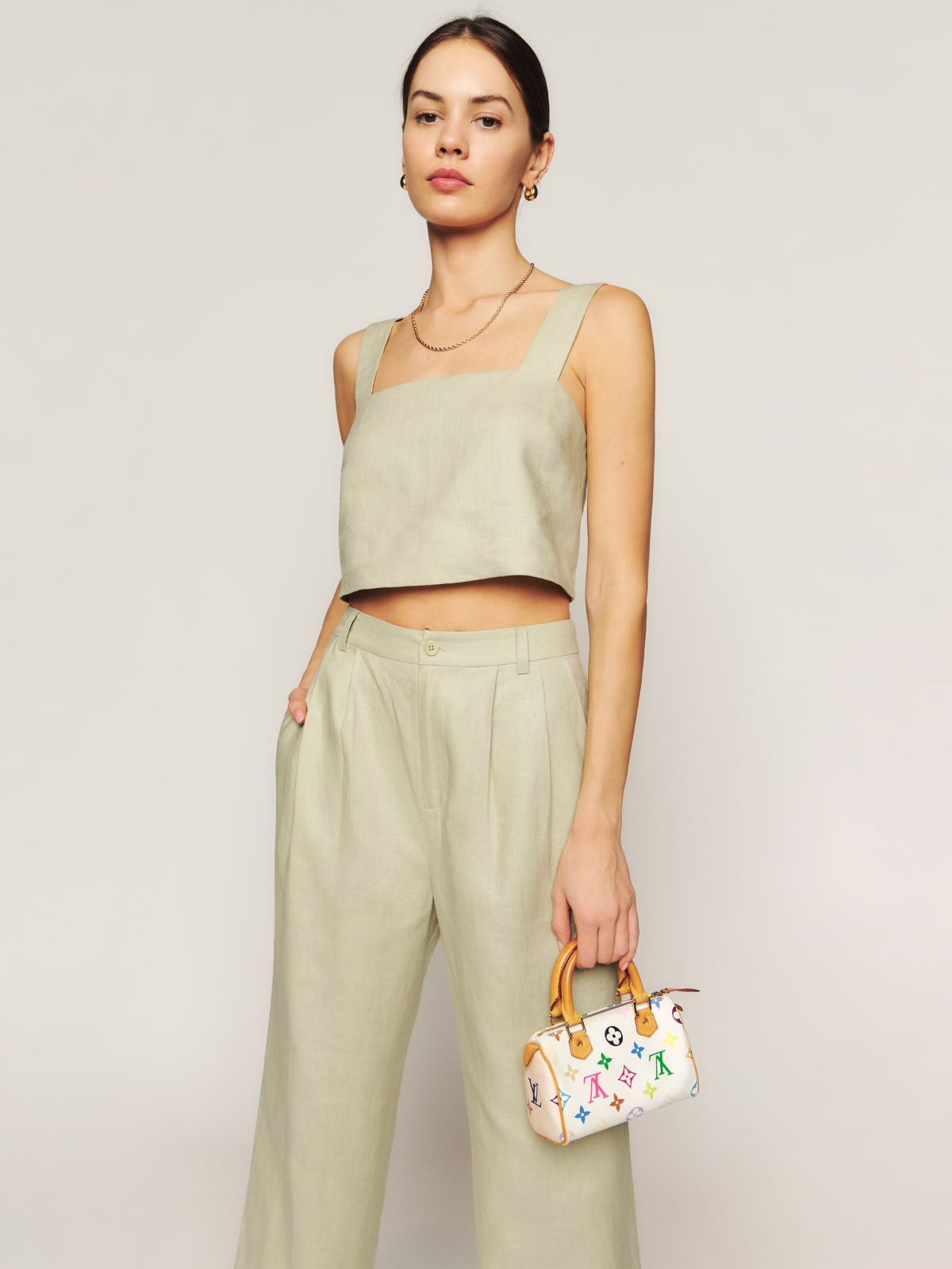 Olivia Linen Two Piece | Reformation (Global)
