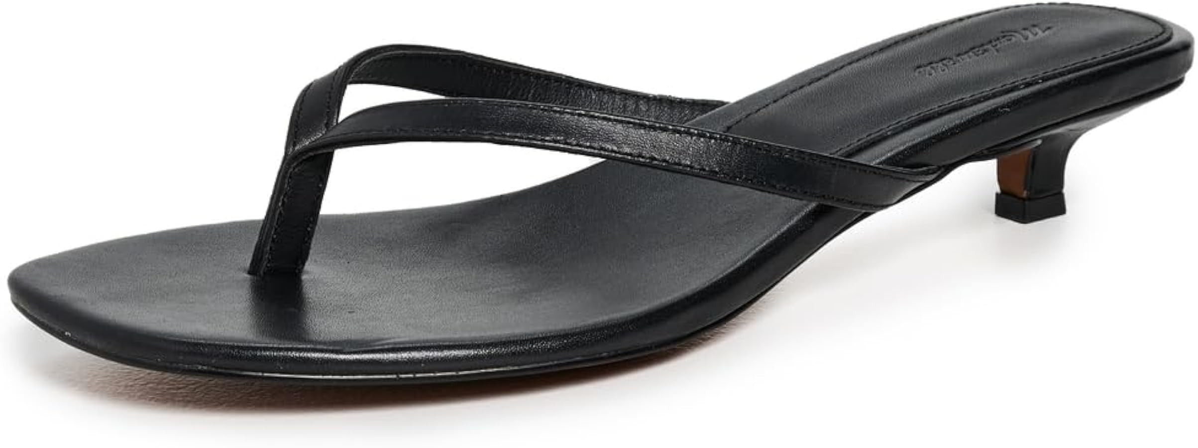 Madewell Women's The Chiara Kitten Heel Thong Sandal in Leather | Amazon (US)