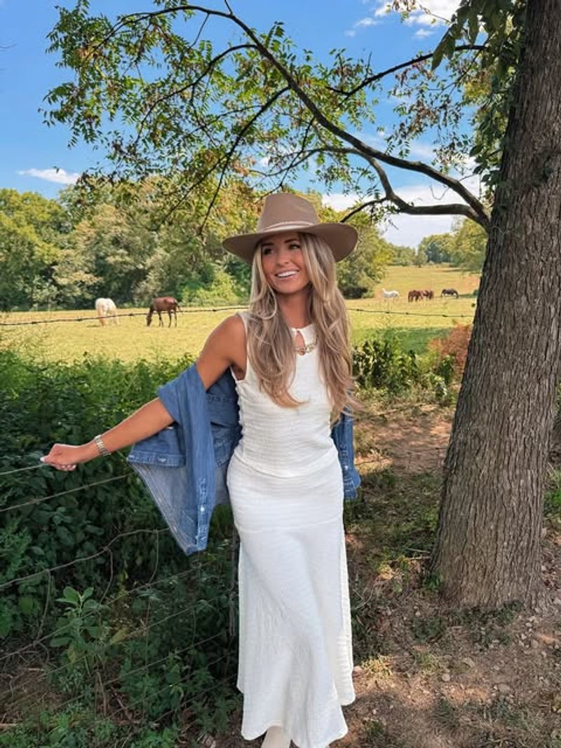 Neutral layers that do it all are my favorite 🍁 This $32 skirt + top set is perfect for warm days now + cooler nights later. 

Just add boots, a denim jacket, or a cozy knit and you’re fall-ready! Loved styling this with boots + a western inspired hat.

#FallTransitionStyle #LTKFinds #OOTDFallVibes #AffordableOutfits 

 