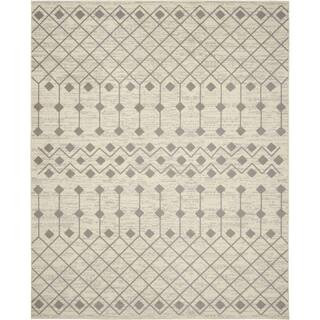 Grafix Ivory/Grey 8 ft. x 10 ft.Moroccan Boho Transitional Area Rug | The Home Depot