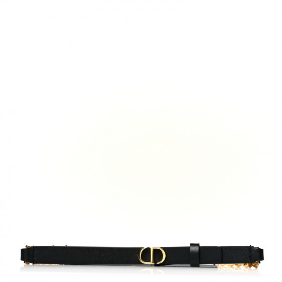 CHRISTIAN DIOR Calfskin Chain Belt 70 Black | FASHIONPHILE (US)