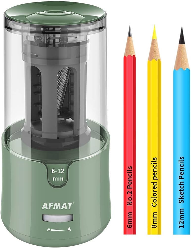 AFMAT PS94 Electric Pencil Sharpener, Auto Stop, Super Sharp & Fast, Electric Pencil Sharpener Pl... | Amazon (US)