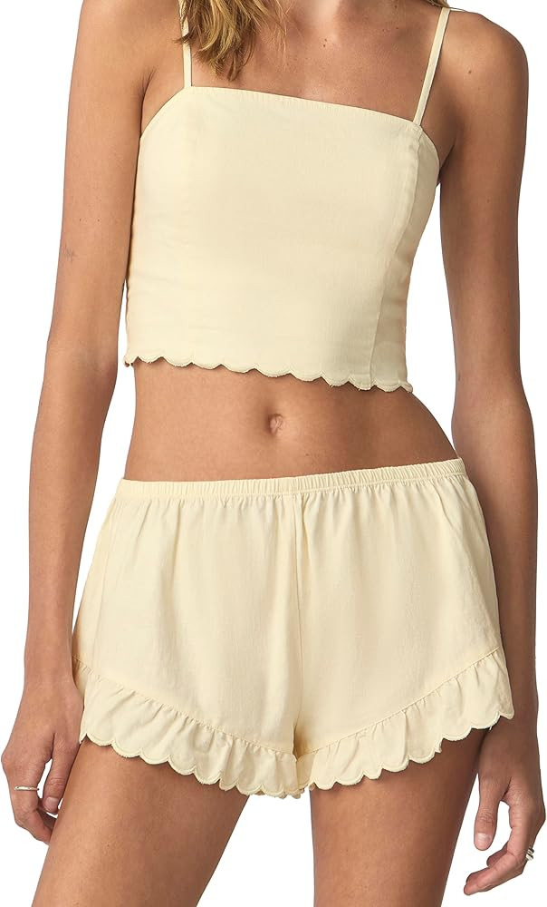 florence by mills Women's Sweet Solstice Scallop Linen Short | Amazon (US)