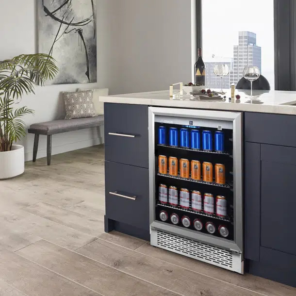 Freestanding Beverage Refrigerator in Stainless Steel | Wayfair North America
