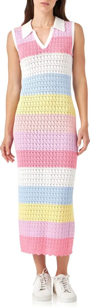 English Factory Stripe Knit Sleeveless Dress | Nordstrom | Nordstrom
