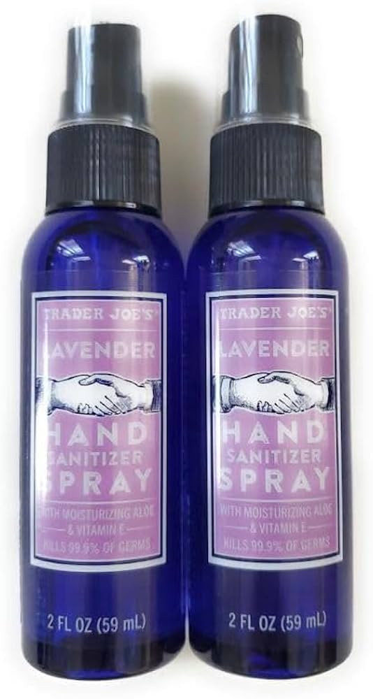 Trader Joe's Lavender Hand Sanitizer Spray Bottle Set (2 Pack) | Amazon (US)