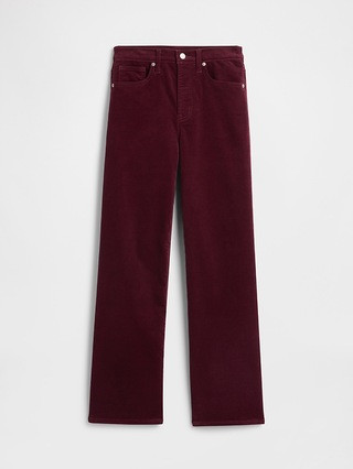 High Rise Wide-Leg Velvet Pants | Gap Factory