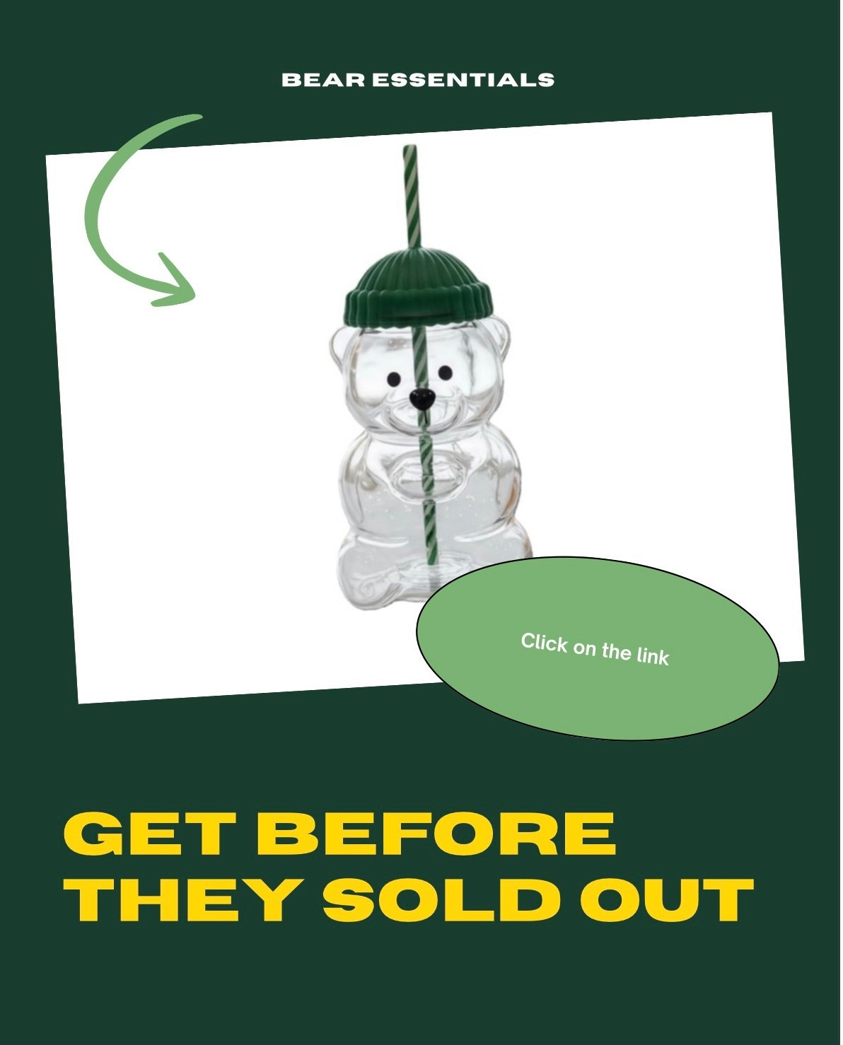 Own the Viral Sensation: Bearista Cold Cup!

Missed out on the most sought-after item of the season? Now is your chance to get the adorable 20oz glass bear-shaped tumbler that has taken social media by storm!
This limited-edition holiday cup, complete with its signature green beanie lid and striped reusable straw, sold out instantly everywhere it was released.
Features:

🐻 Iconic Design: A charming teddy bear shape that is a must-have for collectors and fans.
✨ Instant Collectible: The cup causing all the frenzy on TikTok and Instagram!

#LTKGiftGuide #LTKSaleAlert #LTKHoliday