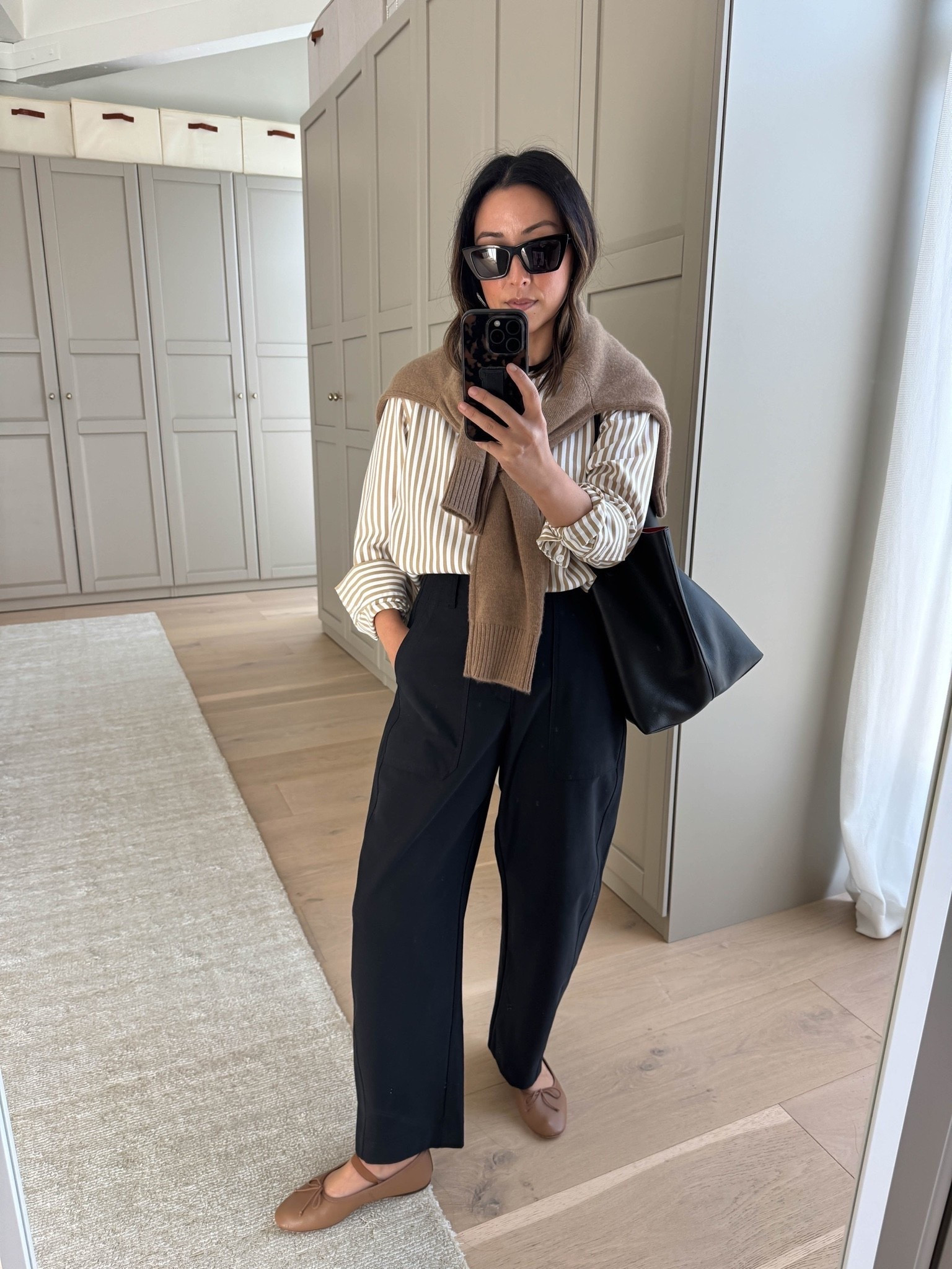 I found some really good work pants! Great shape, comfortable, and petite-friendly.

Reformation button down xs - old, linked similar
Quince sweater xs 
Athleta Skyline barrels 2 petite 
Loeffler Randall flats 5 
Mansur Gavriel tote
YSL sunglasses

#LTKootd #LTKPetite #LTKWorkwear