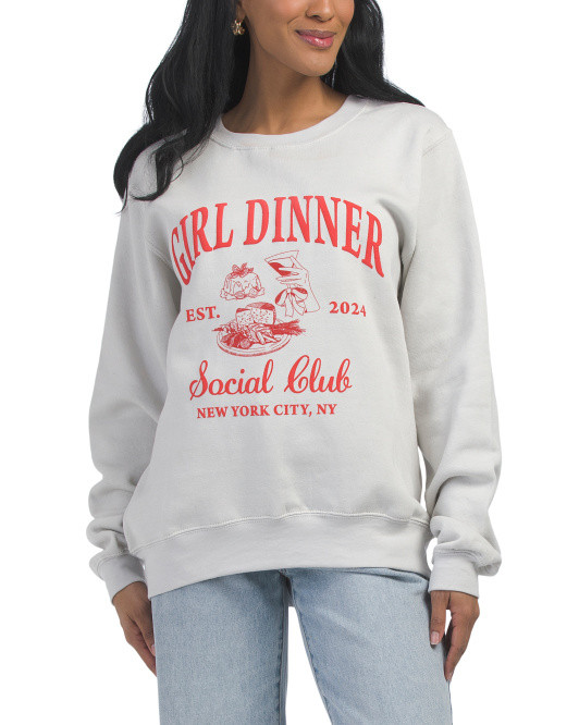 Girl Dinner Crew Neck Top | TJ Maxx