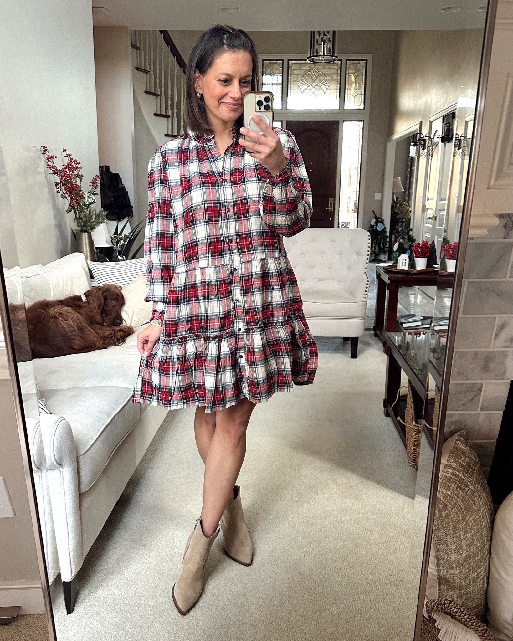 Amazon holiday dress - runs true to size.  I’m in the medium but it’s too big. 



#LTKHoliday #LTKFindsUnder50 #LTKSeasonal