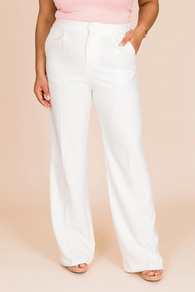 Bride And True Ivory Wide Leg Pants | Pink Lily
