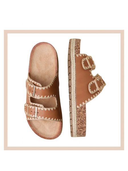 Tan embroidered buckle flatform platform sandals 

#LTKfindsunder100 #LTKshoecrush #LTKstyletip