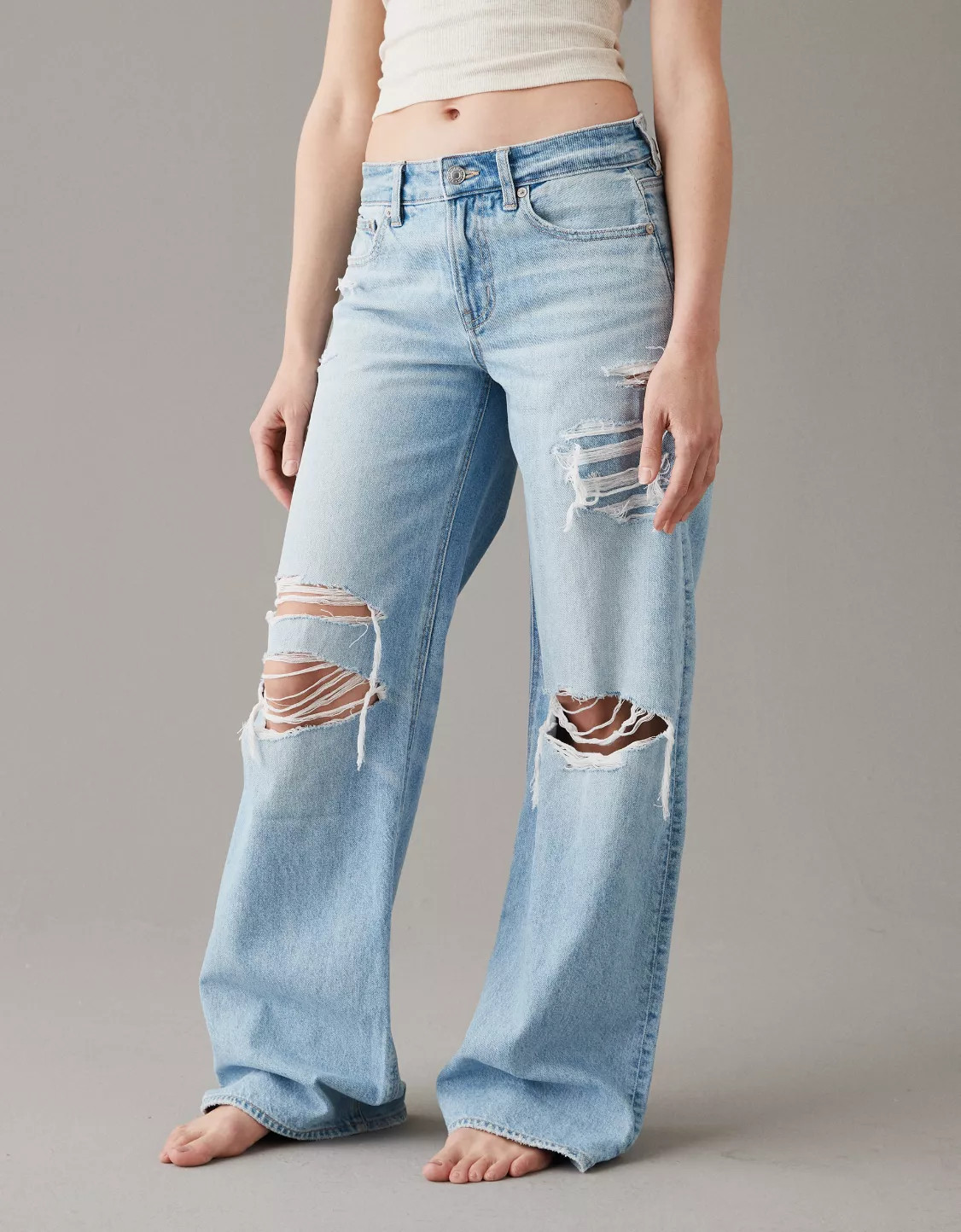AE Strigid Low-Rise Baggy Wide-Leg Jean | American Eagle Outfitters (US & CA)