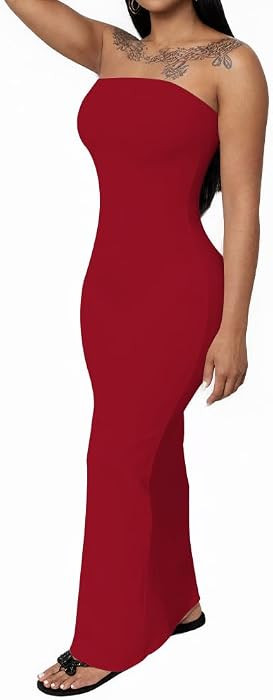 Ulovmi Women Maxi Strapless Dress Long Wrap Casual Party Club Cocktail Dresses | Amazon (US)