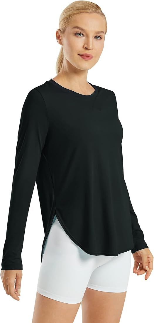 G4Free Women's UPF 50+ UV Shirts Long Sleeve Workout Sun Shirt Outdoor Gym Hiking Tops Quick Dry Lig | Amazon (US)
