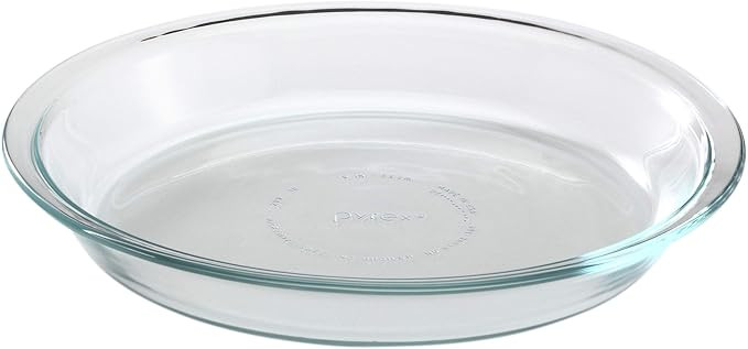 Pyrex Glass Bakeware Pie Plate 9" x 1.2" Pack of 2 - Clear - Original Genuine Pyrex - Made in the... | Amazon (US)