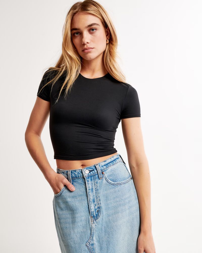 Women's Soft Matte Seamless Baby Tee | Women's Tops | Abercrombie.com | Abercrombie & Fitch (US)