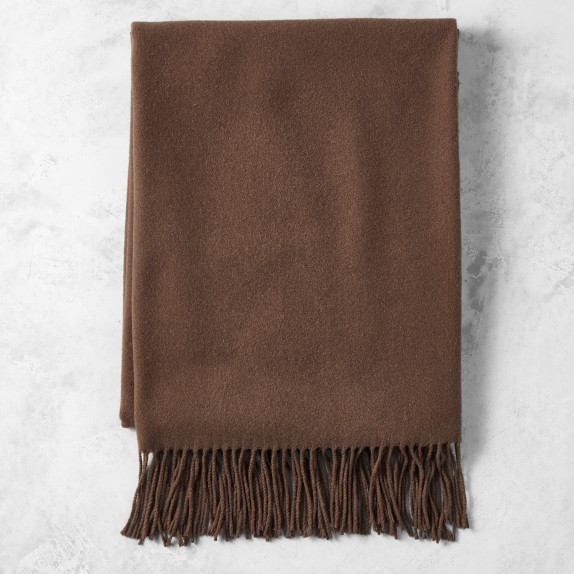 European Solid Cashmere Throw | Williams-Sonoma