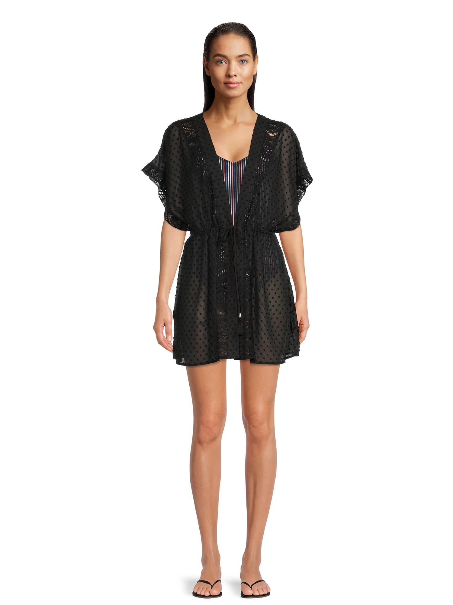 No Boundaries Juniors Tie Front Cover Up | Walmart (US)