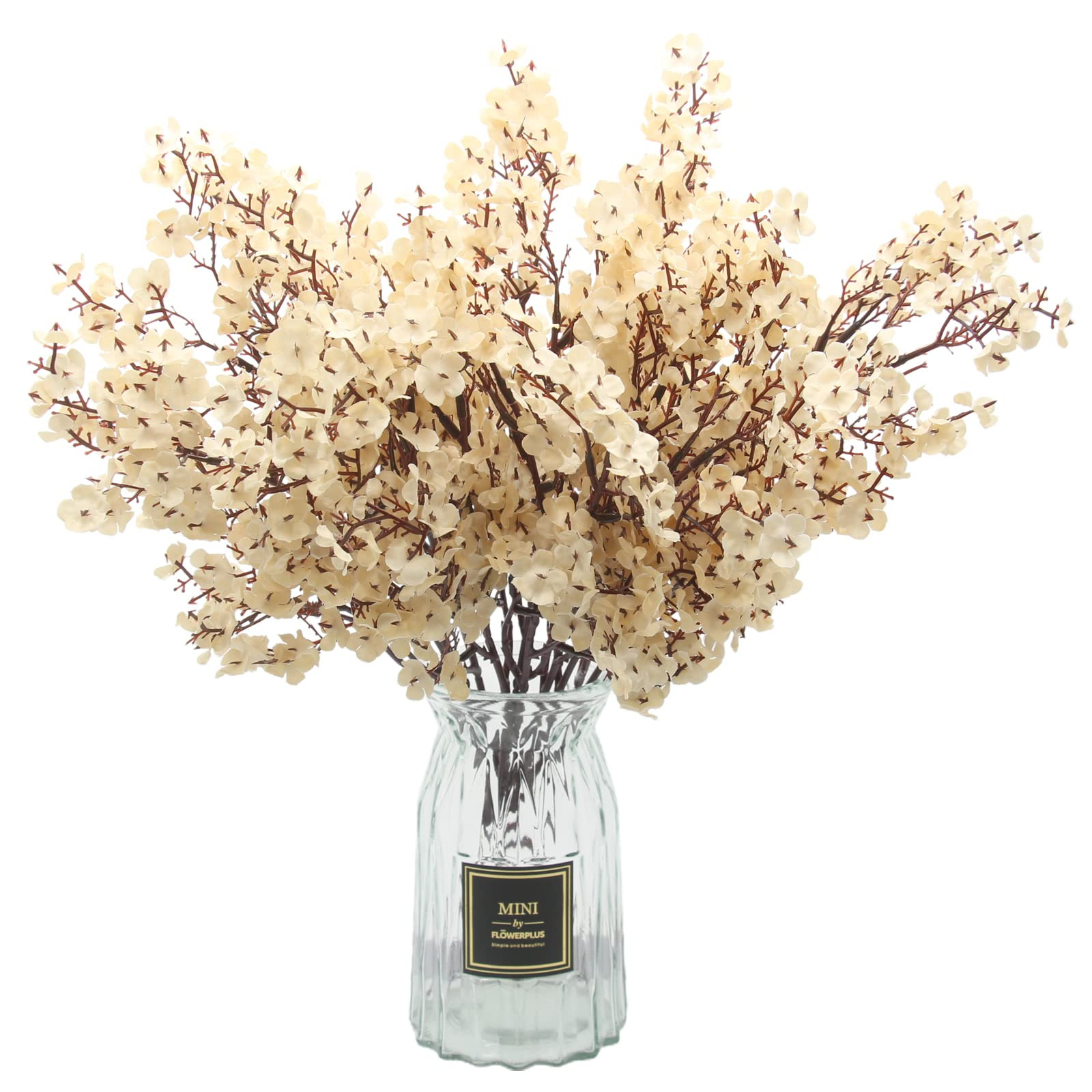 Hananona 10 Pcs Babys Breath Artificial Flowers Real Touch Fake White Flowers Silk Flowers for Spring Wedding Decor Indoor Floral Arrangement Table Centerpieces Home Decor (White, 10) | Amazon (US)