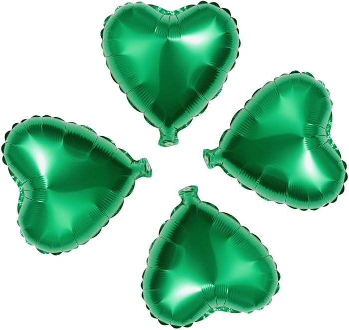Small Green Heart Balloons,30 Pcs 10 Inch green Helium Heart Foil Balloon for Christmas Decoratio... | Amazon (US)