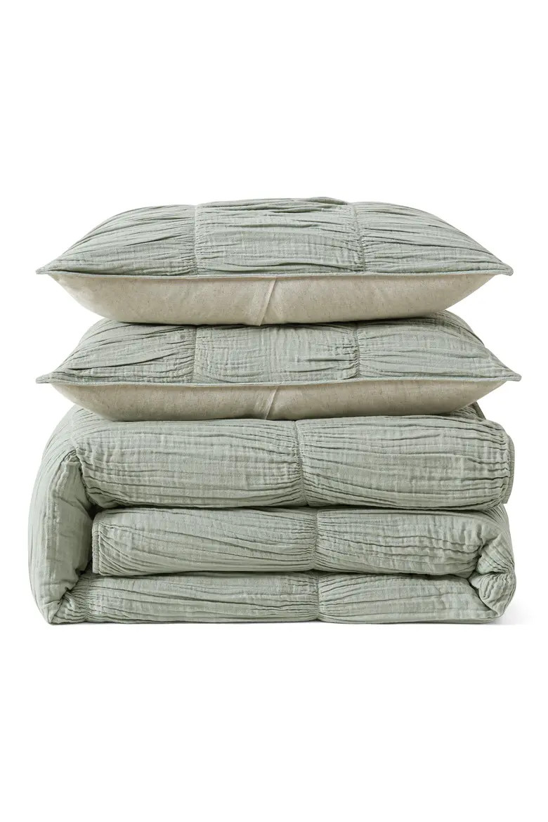 Ruched Gauze Duvet Cover & Shams Set | Nordstrom | Nordstrom