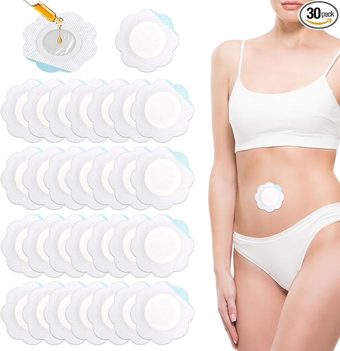 30pcs Castor Oil Pack Wrap for Belly Button, Self-Adhesive Disposable Castor Oil Belly Button Wra... | Amazon (US)