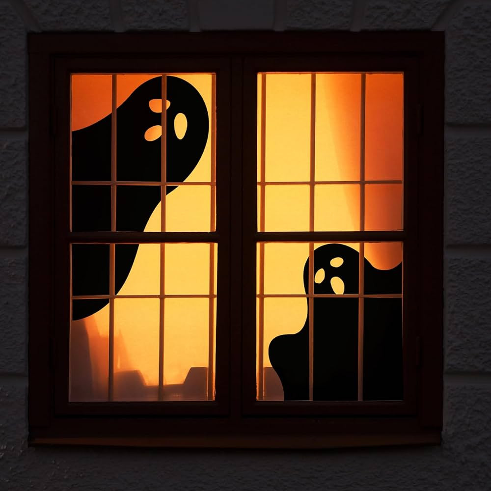 4 Pcs Halloween Large Ghost Window Clings Decor 30/19 Inches Extra Large Scary White Ghost for Ha... | Amazon (US)