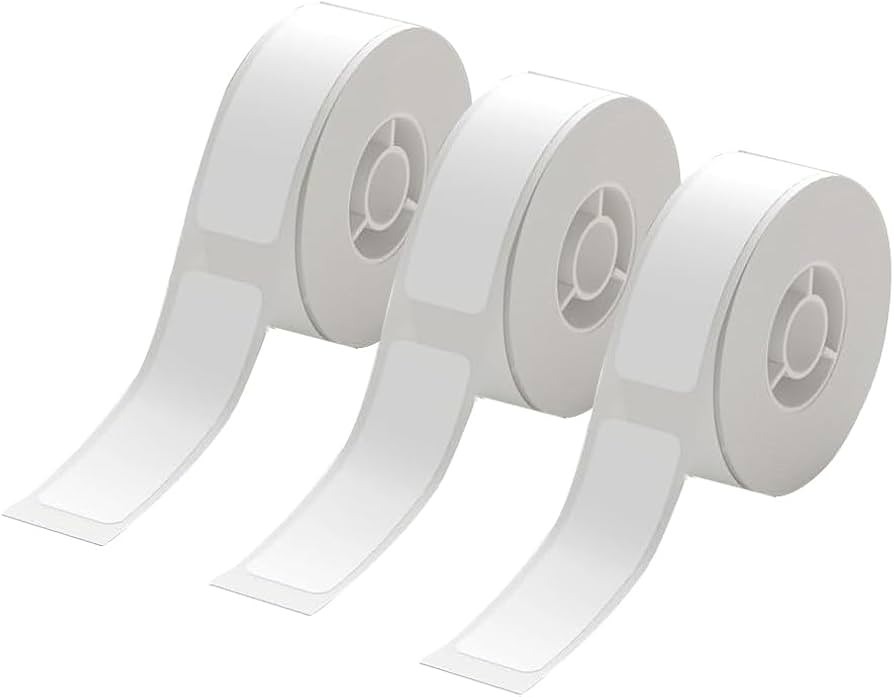 3 Rolls White D30 Label Tapes Compatible with Label Maker Model D30, Thermal Sticker Paper 12mm x... | Amazon (US)